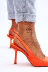 Classic Pointed Heels Neon Orange Whitley 