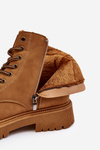 Leather Lined Fur-Lined Boots Trapper Camel Felizia