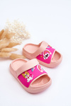 Light Children's Slides Sandals With Animal Motif Pink Rico 