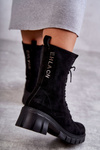 Women's Warm Suede Boots Black Hermesa