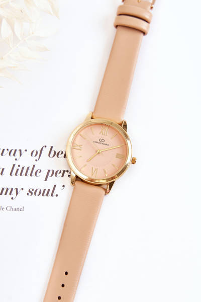 Women's watch on a leather strap Giorgio & Dario Beige