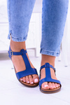 Navy Blue Women's Flat Sandals Sunnyside