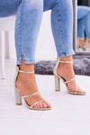 Lu Boo Gold Stiletto Sandals Lissa