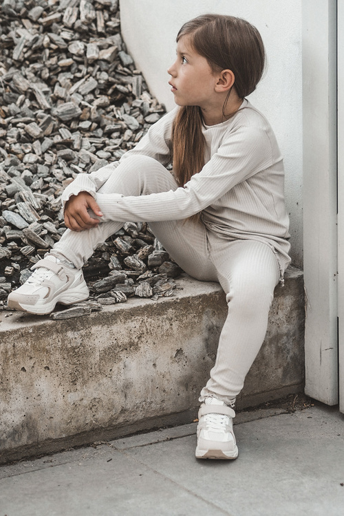 Sneakersy Buty Sportowe Na Rzep Beżowe Rulagia