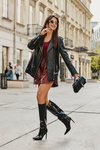 Glossy Boots on Heel Black Melisandra