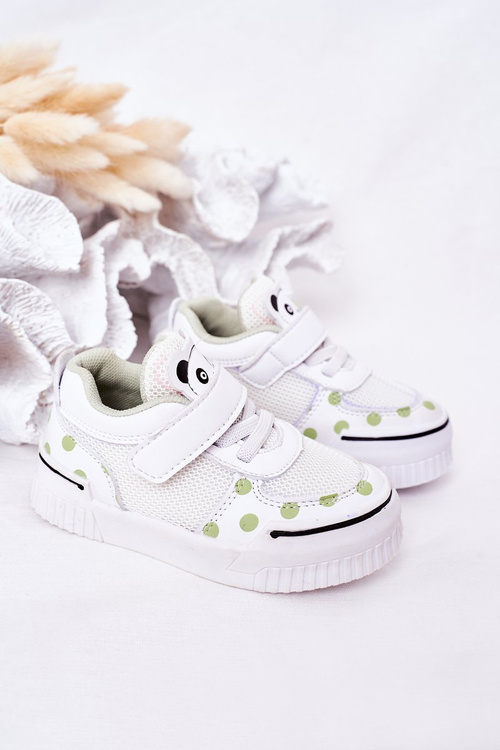 Children's Sport Shoes With Panda White-Green Chico