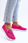 Tenisówki Damskie Wsuwane Slip-On Ozdoba Fuksja Alena JY301
