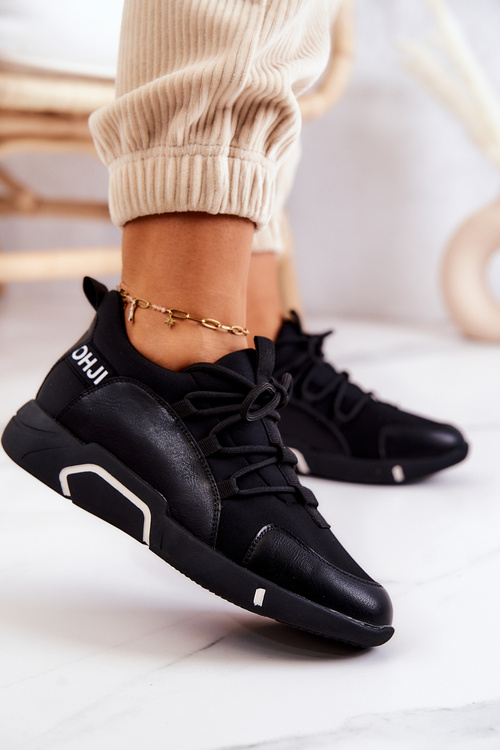 Buty Sportowe Wsuwane Czarne Marvene