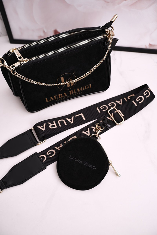 Women's Clutch Handbag With Round Purse LAURA BIAGGI Black