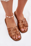 Women's Sandals Made Of Eco Leather Brown Lisanoria