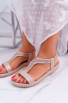 Women's Flat Sandals Pink S.Barski Emente