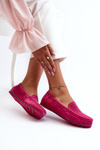Pink Women's Suede Moccasins S.Barski LR755