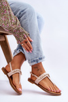 Women's Sandals With Chain Beige Jessica