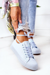 Women's Classic Sneakers Blue Ecoma