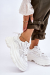 Buty Sportowe Masywna Platforma Białe GOE LL2N4029  