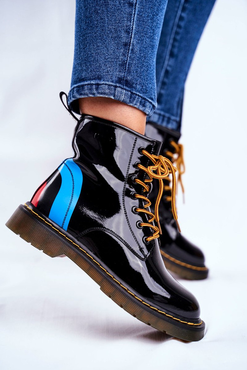 Women’s Flat Hiking Boots Goe Leather Black GG2N3056