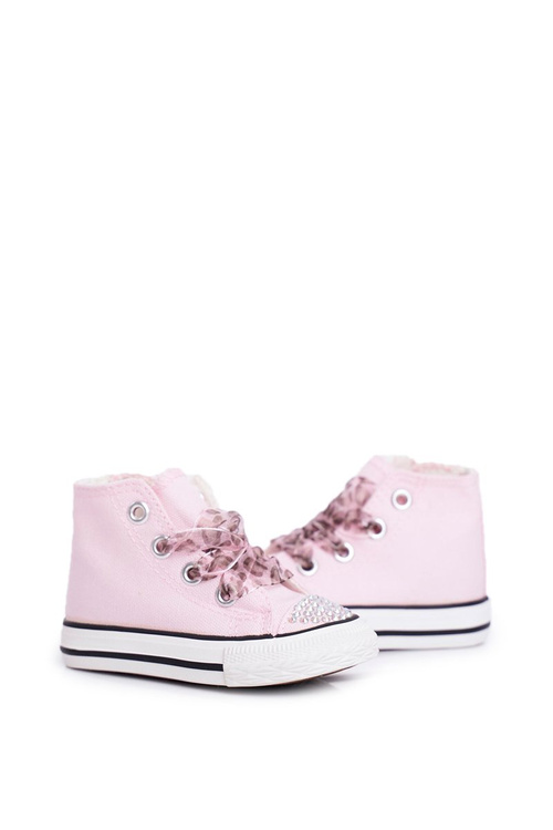 Children's Zirconia Sneakers Pink Smile