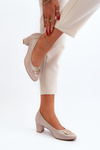Black low heel pumps with embellishment Aeliris