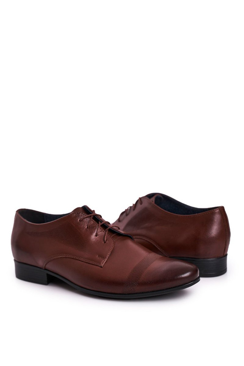 Men's Leather Moccasins With Black Sole BEDNAREK Dark Brown