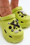 Foam Women's Lightweight Flip Flops on Chunky Sole Lime Matirra