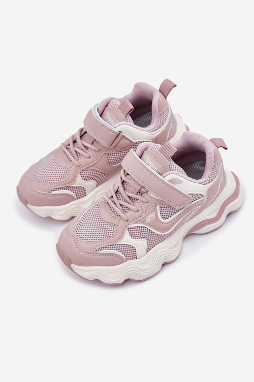 Children's sneakers on thick sole pink Lianees