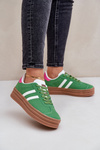 Damskie Sneakersy Na Platformie Zielone Egelia
