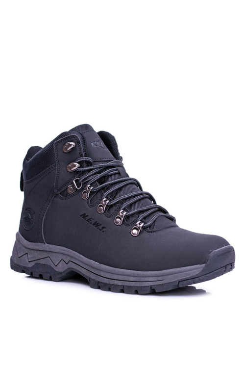 Men's Warmed Ankle Boots Trekking Boots Black Carlito