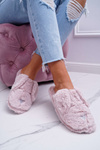 SOXO Women's Slippers Fluffy Pies with Ears Pink
