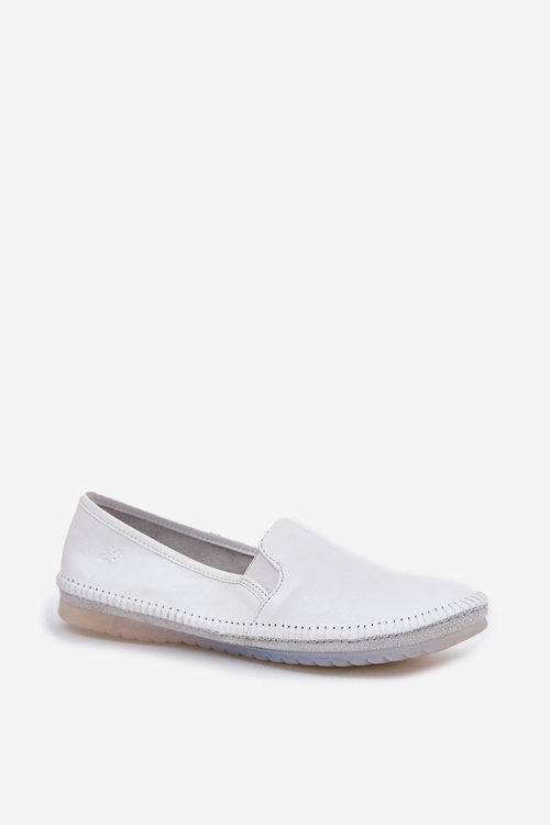 Leather Ballet Flats Maciejka T3512-11 White