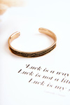 Women's Slip-on Bracelet With Embossing Black Gold