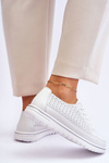 Women's Leather Sports Shoes Sneakers White Elami