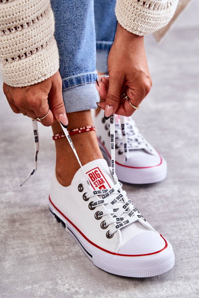 Women's Material Sneakers Big Star KK274101 White