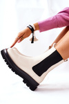 Women's High Chelsea Boots Beige Belive