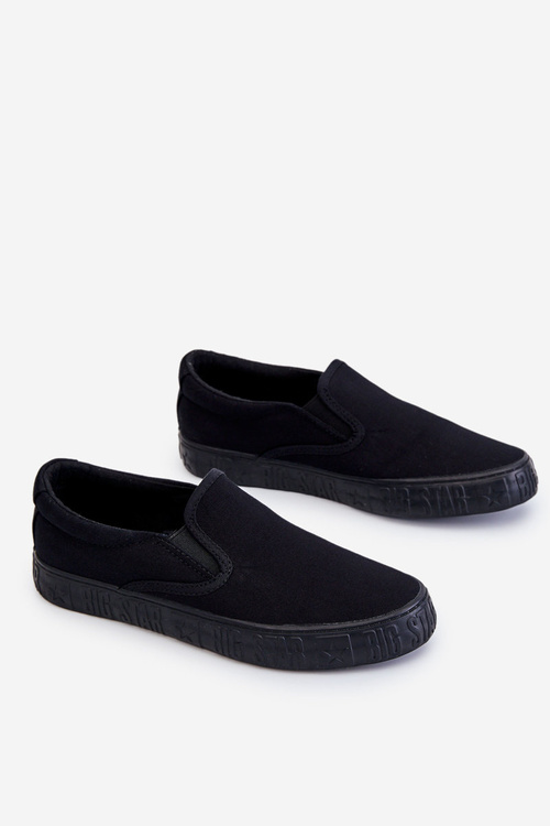 Tenisówki Damskie Slip-On Czarne Big Star LL274392 