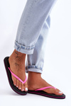 Women's Classic Flip Flops 4F 4FSS23FFLIF067-21S Black-Pink