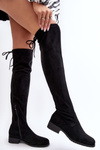 Women's Suede Over-the-Knee Boots Black Enelyn