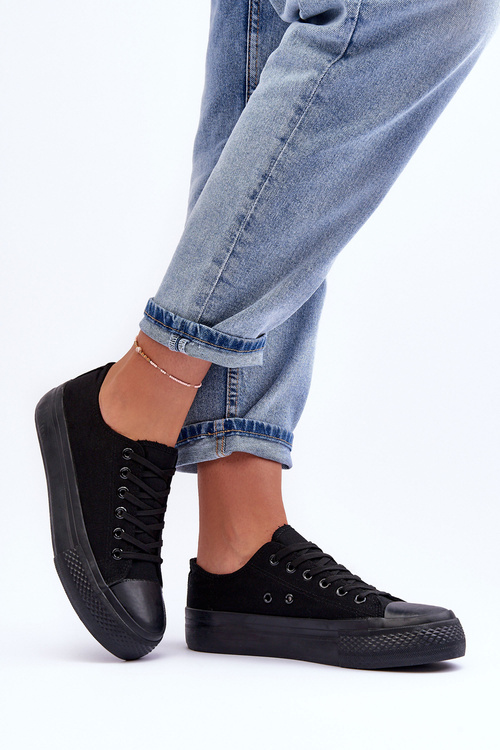 Low Classic Sneakers on Platform Black Jazlyn