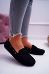 Women's Suede Moccasins Black S.Barski Gustoben