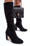 Suede Over-the-Knee Boots on Heel Kilrenita Black 