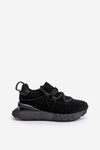 Damskie Zamszowe Sneakersy Grube Sznurowanie Platforma Czarne Artiker 54C1464 