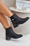 Women Boots Insulated With Decorative Straps Black Kikirra