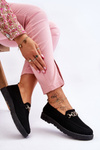 Tenisówki Damskie Wsuwane Slip-On Ozdoba Czarne Alena