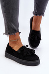 Women's Black Fringed Espadrilles Elorvia