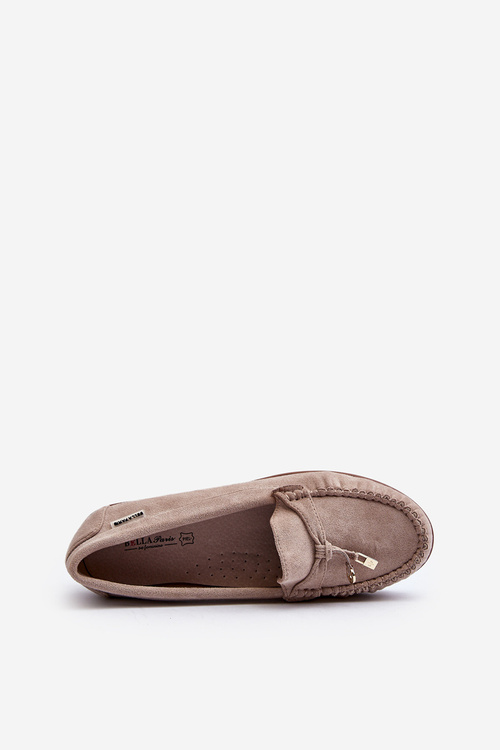 Women's Platform Loafers Beige Railav