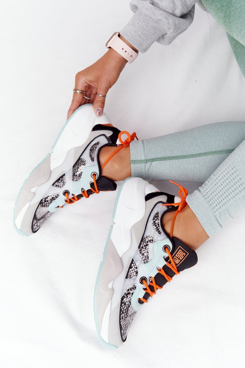 Women's Sneakers Memory Foam Big Star HH274324 Grey-Green