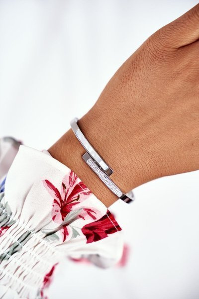 Women's Bracelet Steel With Zircons Silver Sekvana