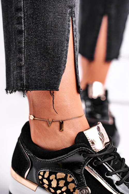 Women's Leg Bracelet Gold Velvet