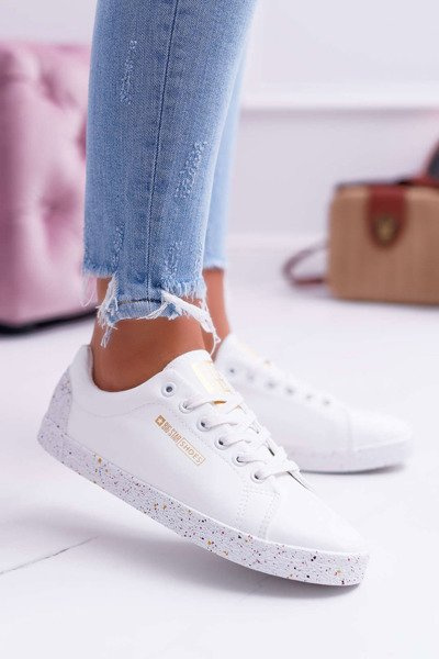 Damskie Trampki Big Star Czerwona Gwiazda Białe AA274A007