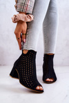Leather Openwork Boots Maciejka 05420-43 Black