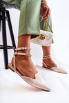 Women's Sandals With Spitz Toe Beige Amisha